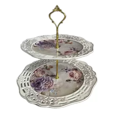 Platou etajat forma rotunda model floral malooki 7502r